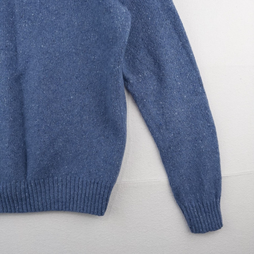 Polo Ralph Lauren Men's Large Blue Speckled Wool Blend Crew Neck Sweater - Picture 10 of 14